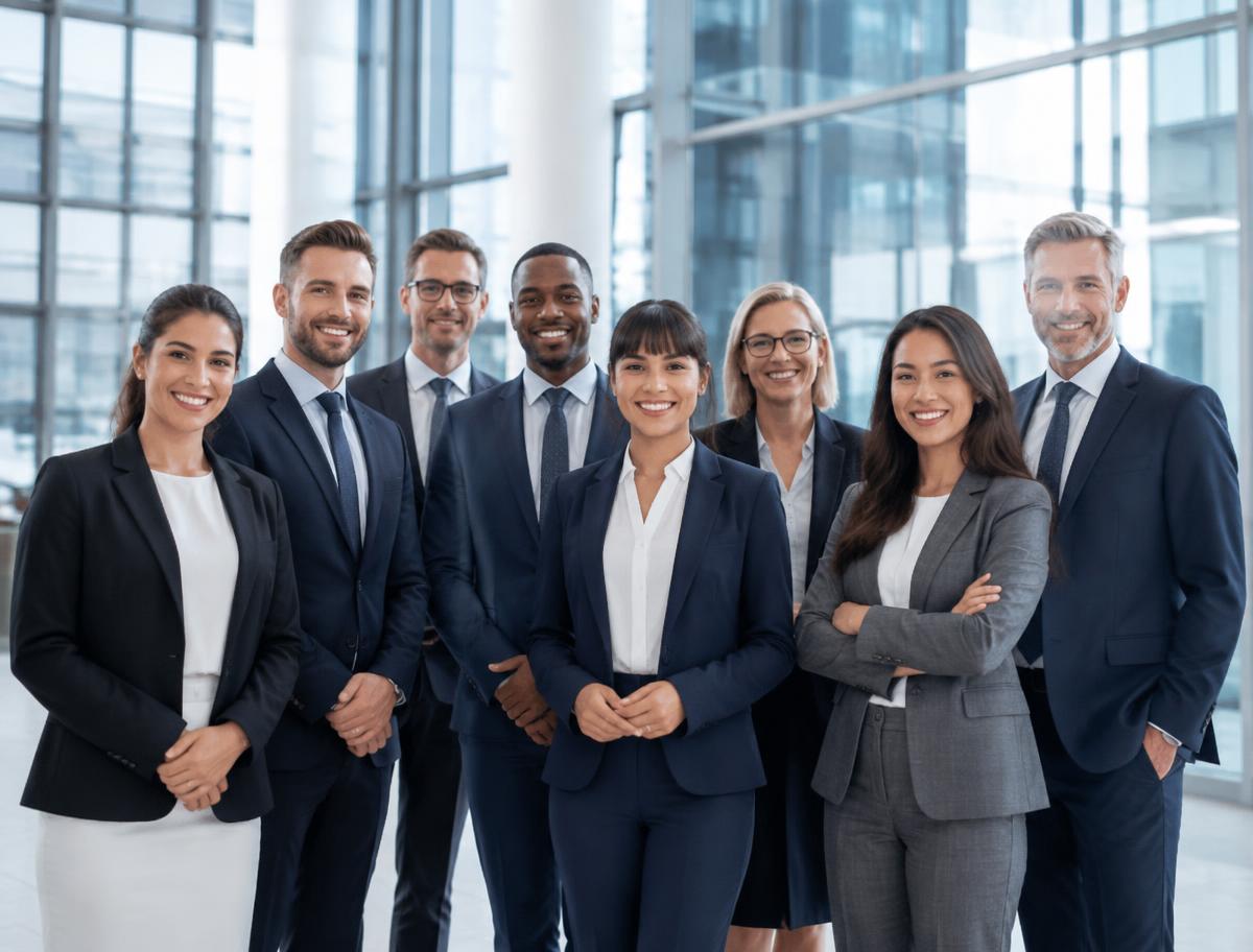 The Skyscrapers immigration and recruitment team in their Dubai office